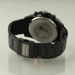 Montre homme Festina F20735/3, cadran noir, boîtier en acier inoxydable noir, chronographe, affichage de la date, mouvement à quartz, design sport-chic. Homme FESTINA
