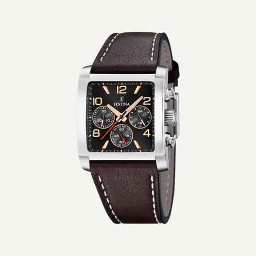 Montre Homme FESTINA On The Square F20653/4 en Cuir Montres FESTINA