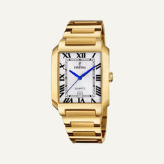 Montre Homme FESTINA On The Square F20678/1 en Acier Gold Montres FESTINA