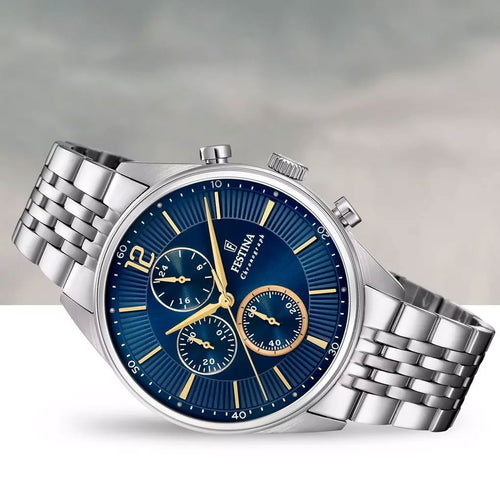 Montre Homme Festina Timeless Chronograph F20285/3 en Acier Montres FESTINA