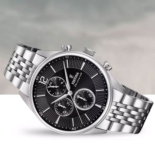 Montre Homme Festina Timeless Chronograph F20285/4 en Acier Montres FESTINA