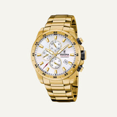 Montre Homme FESTINA Timeless Chronograph F20541/1 en Acier Gold Montres FESTINA