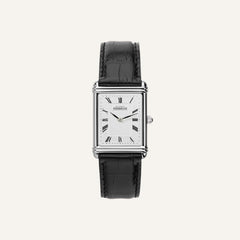 Montre Homme Herbelin 1925 Art Déco 17468AP08 en Acier et Cuir Noir Homme Michel Herbelin