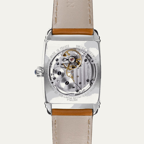 Montre Homme Herbelin Art Déco Cuir 1938/08GO Mécanique Montres Michel Herbelin