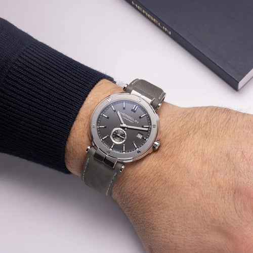 Montre Homme Herbelin Newport Élégance 18389A22GR en Acier et Cuir Gris Homme Michel Herbelin
