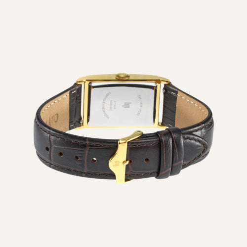 Montre Homme LIP Churchill T24 671928 En Cuir Marron Montres LIP