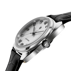 Montre homme Lip Général de Gaulle 35 671877, cadran blanc, bracelet en cuir noir – Design classique et élégant Homme LIP