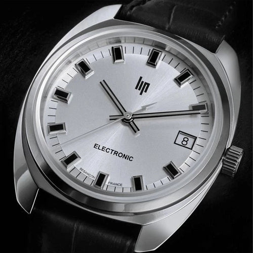 Montre homme Lip Général de Gaulle 35 671877, cadran blanc, bracelet en cuir noir – Design classique et élégant Homme LIP