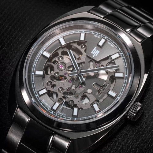 Montre Homme LIP Général de Gaulle Automatique 671382 Squelette en Acier Homme LIP