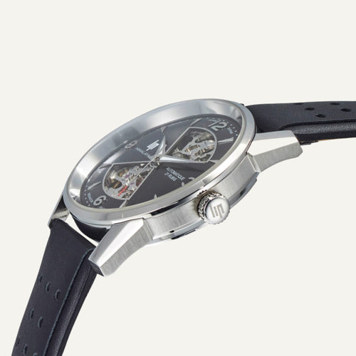 Montre Homme LIP Himalaya Automatique Sablier 671573 en Cuir Noir Montres LIP