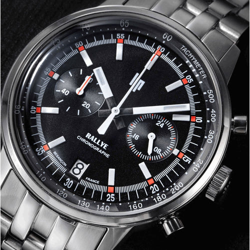 Montre Homme LIP Rallye 41 MM 671817 Méca-Quartz en Acier Montres LIP