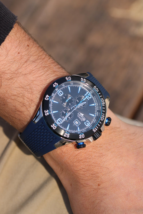 Montre Homme LOTUS 18673/8 en Caoutchouc Bleu Montres LOTUS