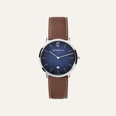 Montre Homme Michel Herbelin City 19515AP15GD en cuir Brun Montres Michel Herbelin