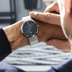 Montre Homme Michel Herbelin City quartz 19515AP15B Bleu foncé Montres Michel Herbelin