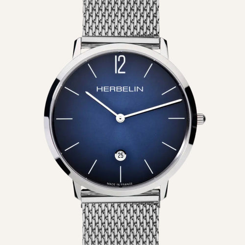 Montre Homme Michel Herbelin City quartz 19515AP15B Bleu foncé Montres Michel Herbelin