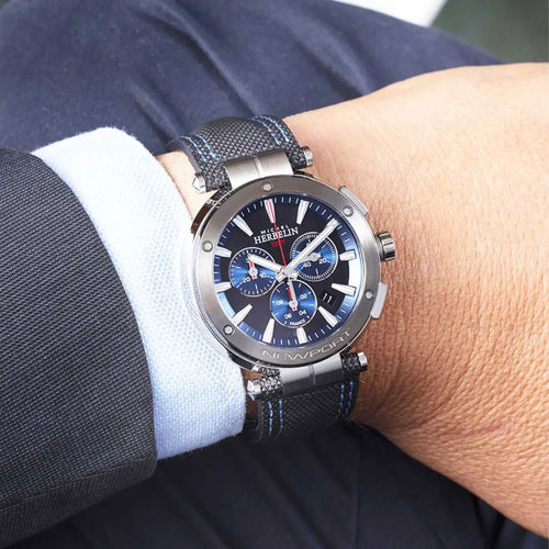 Montre Homme Michel Herbelin Newport 37688AG65 Chronographe en cuir Montres Michel Herbelin