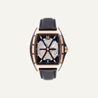 Montre Homme Montignac Automatique Cuir noir MOW201 Tonneau Squelette Homme MONTIGNAC