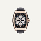 Montre Homme Montignac Automatique Cuir noir MOW605 Tonneau Squelette Homme MONTIGNAC