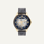 Montre Homme Montignac Automatique Cuir noir MOW805 Squelette Homme MONTIGNAC