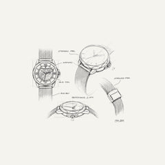 Montre Homme Montignac Automatique Milanais Bleu MOW804 Squelette Homme MONTIGNAC