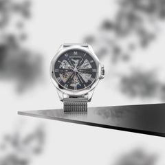 Montre Homme Montignac Automatique Milanais gris MOW1004 Homme MONTIGNAC