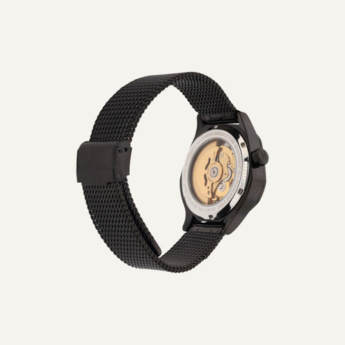 Montre Homme Montignac Automatique Milanais noir MOW1014 Pentagon Squelette Homme MONTIGNAC