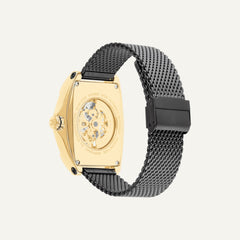 Montre Homme Montignac Automatique Milanais noir MOW800 Tonneau Squelette Homme MONTIGNAC