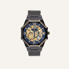 Montre Homme Montignac Automatique Milanais Noir MOW808 Octogone Homme MONTIGNAC