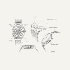 Montre Homme Montignac Automatique Milanais PVD jaune MOW807 Octogone Squelette Homme MONTIGNAC