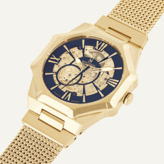 Montre Homme Montignac Automatique Milanais PVD jaune MOW807 Octogone Squelette Homme MONTIGNAC