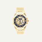 Montre Homme Montignac Automatique Milanais PVD jaune MOW807 Octogone Squelette Homme MONTIGNAC