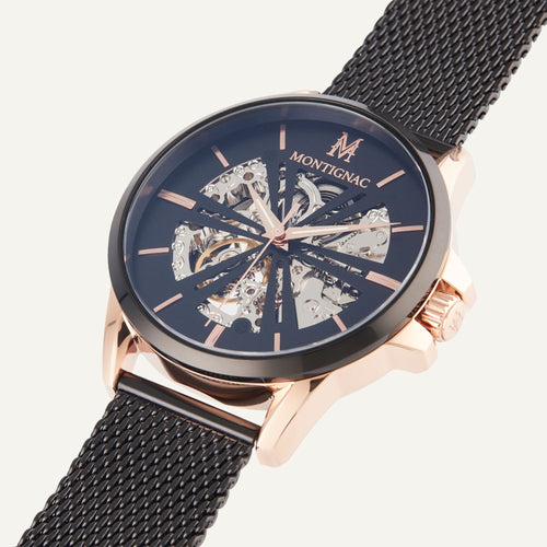 Montre Homme Montignac Automatique MOPE19A08 maille milanaise Homme MONTIGNAC