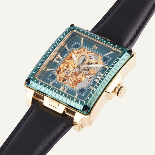 Montre Homme Montignac Automatique MOW604 en Cuir Noir Homme MONTIGNAC