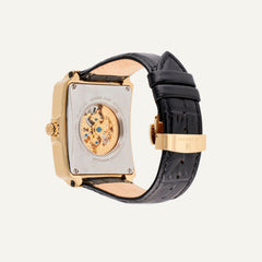 Montre Homme Montignac Automatique MOW905 en Cuir Noir Homme MONTIGNAC