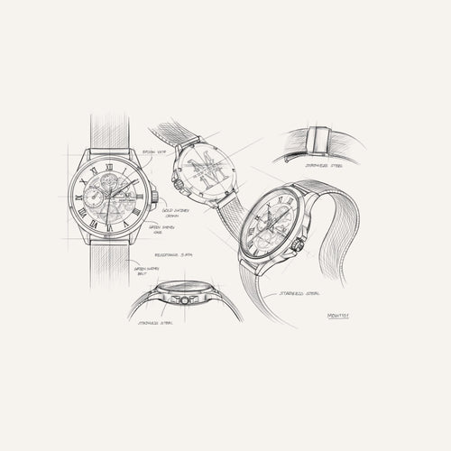 Montre Homme Montignac MOW1101 Milanais Vert Viridity Homme MONTIGNAC