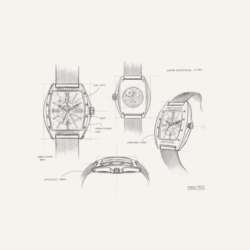 Montre Homme Montignac MOW1102 Milanais Vert Homme MONTIGNAC