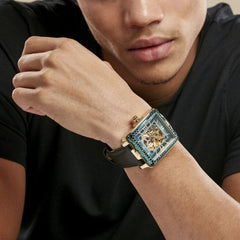 Montre Homme Montignac MOW604 en Cuir Noir Homme MONTIGNAC