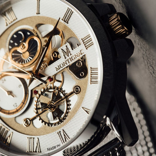 Montre Homme MONTIGNAC MOW610 Quartz en Acier Argenté Homme MONTIGNAC