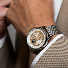 Montre Homme MONTIGNAC MOW610 Quartz en Acier Argenté Homme MONTIGNAC