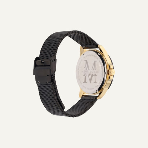 Montre Homme Montignac Quartz Milanais noir MOW1001 Homme MONTIGNAC