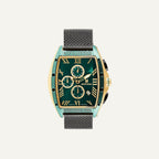 Montre Homme Montignac Quartz Milanais noir MOW801 Tonneau Vert Homme MONTIGNAC