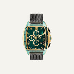 Montre Homme Montignac Quartz Milanais noir MOW801 Tonneau Vert Homme MONTIGNAC