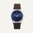 Montre Homme Pierre Lannier 213D164 CANDIDE Cadran Bleu Bracelet Cuir Brun Homme PIERRE LANNIER