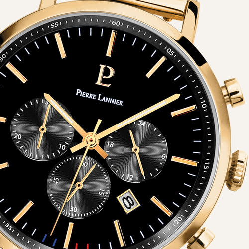 Montre Homme Pierre Lannier Baron en Acier Doré Montres PIERRE LANNIER
