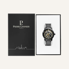 Montre Homme Pierre Lannier CITYLINE Bracelet Acier milanais Noir Montres PIERRE LANNIER