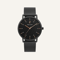 Montre Homme Pierre Lannier CITYLINE Bracelet Acier milanais Noir Montres PIERRE LANNIER