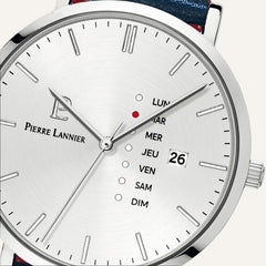 Montre Homme Pierre Lannier Data 242D126 en Cuir Bleu Montres PIERRE LANNIER