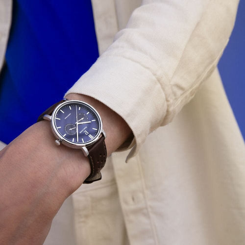 Montre Homme PIERRE LANNIER Essential 206J164 en Cuir Brun Montres PIERRE LANNIER