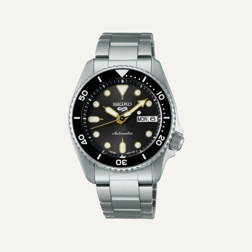 Montre Homme Seiko 5 Sports SRPL79K1 Midsize SKX Gris et Doré Homme SEIKO