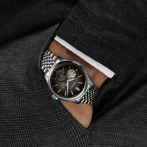 Montre homme Seiko Presage Classic Open Heart SPB471J1, cadran noir, boîtier en acier inoxydable – Automatique, design élégant Homme SEIKO